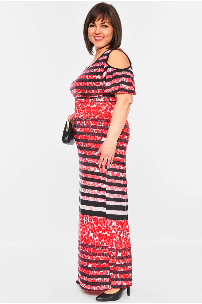 Сукня жіноча напівботальна червоного кольору 7117 199439