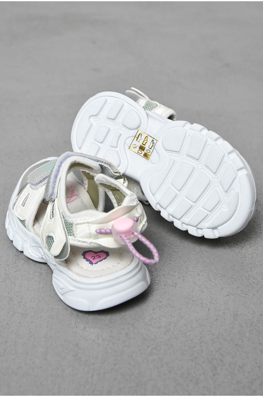 Босоножки детские для девочки белого цвета С-Т9951-А 199487