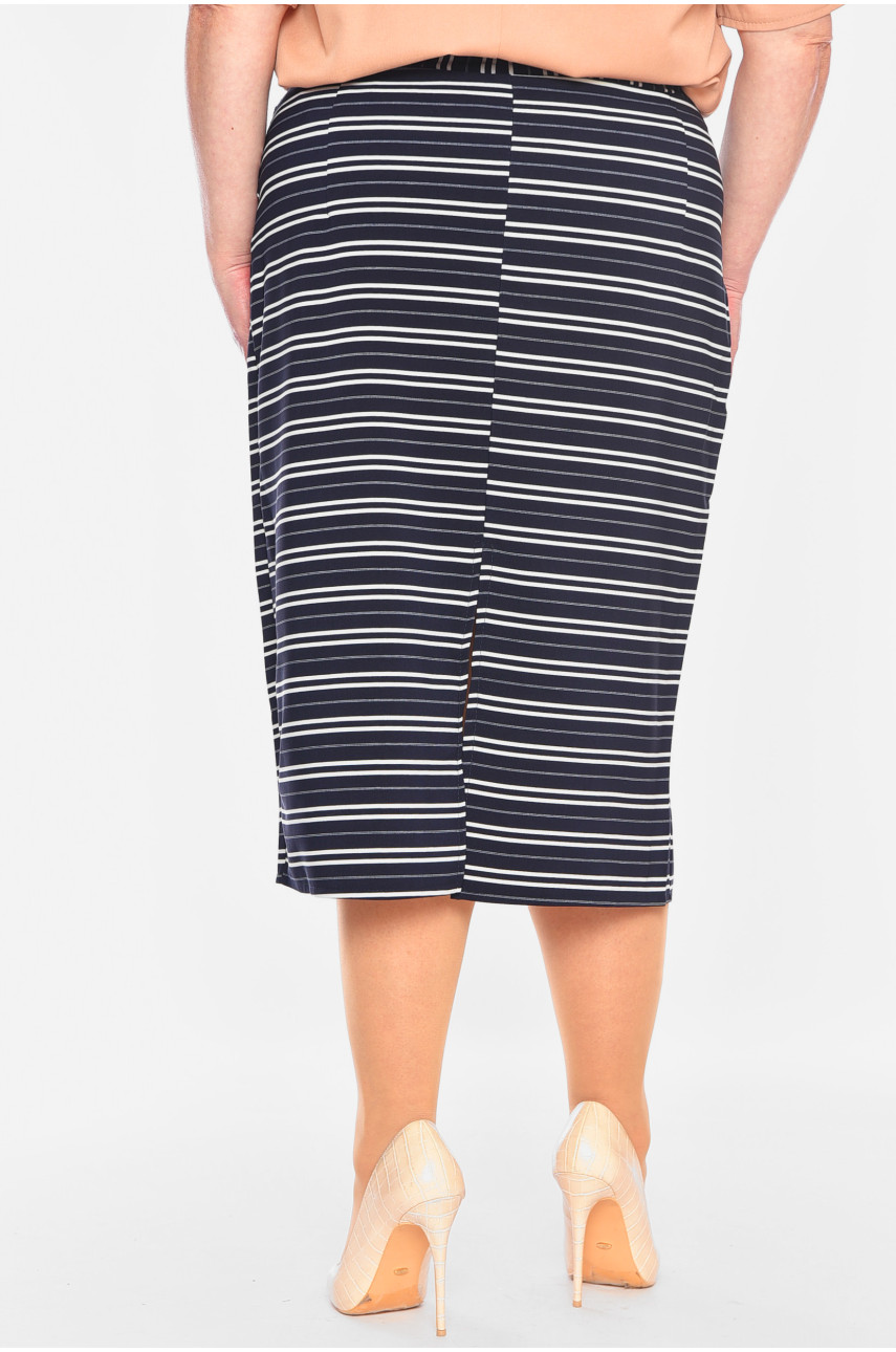 Юбка женская полуботальная тёмно-синего цвета 7224 199489