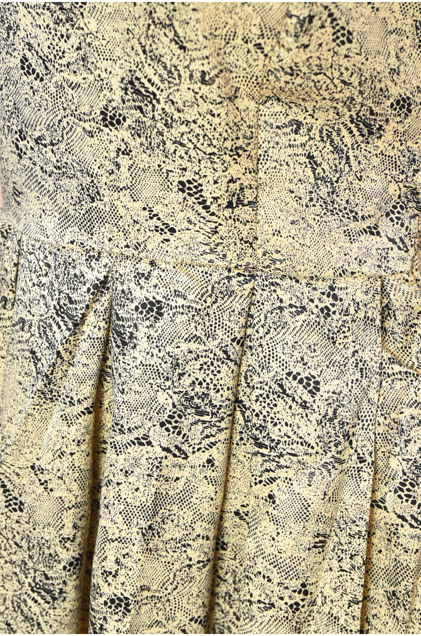 Сукня жіноча бежевого кольору з принтом 7227 199493