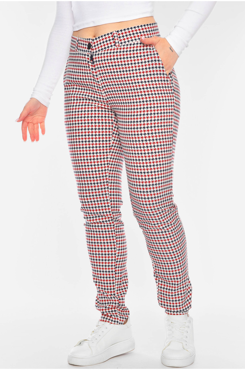 Штаны женские полуботальные белого цвета 7265 199506 Штаны женские полуботальные белого цвета 7265 199506