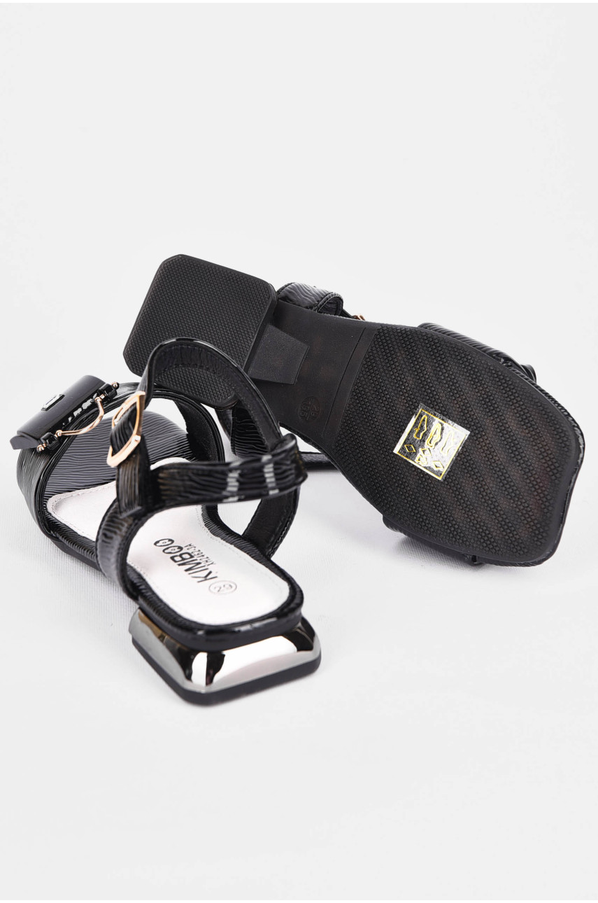 Босоножки детские для девочки черного цвета XH2462-3А 199518