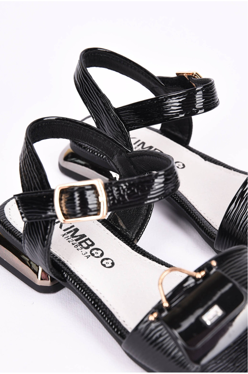 Босоножки детские для девочки черного цвета XH2462-3А 199518