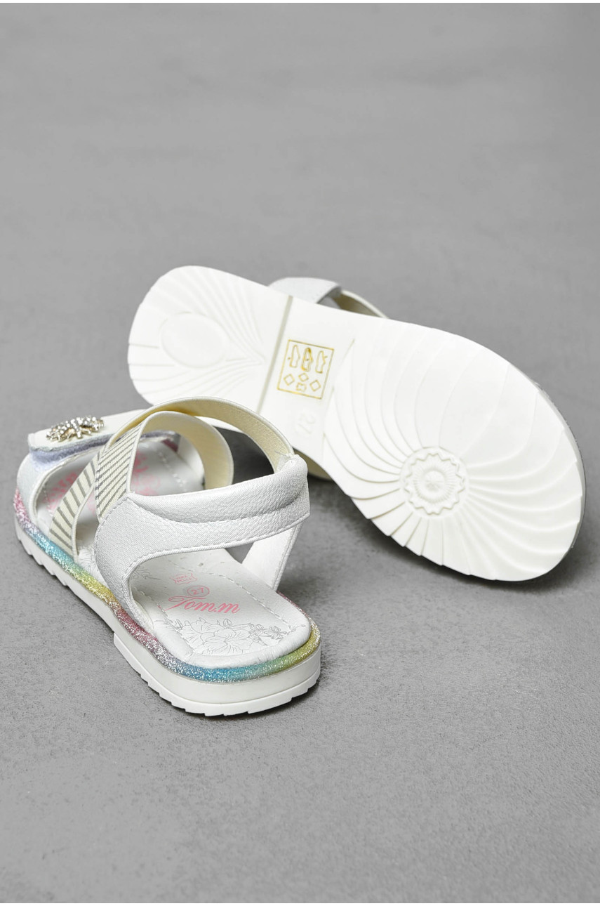Босоножки детские для девочки белого цвета С-Т72-75-4 199521