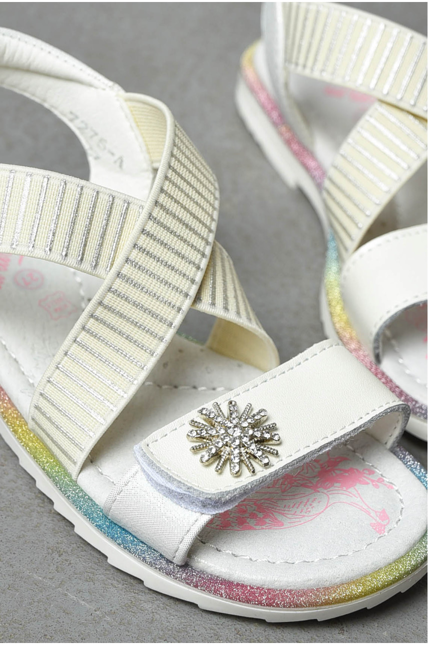 Босоножки детские для девочки белого цвета С-Т72-75-4 199521