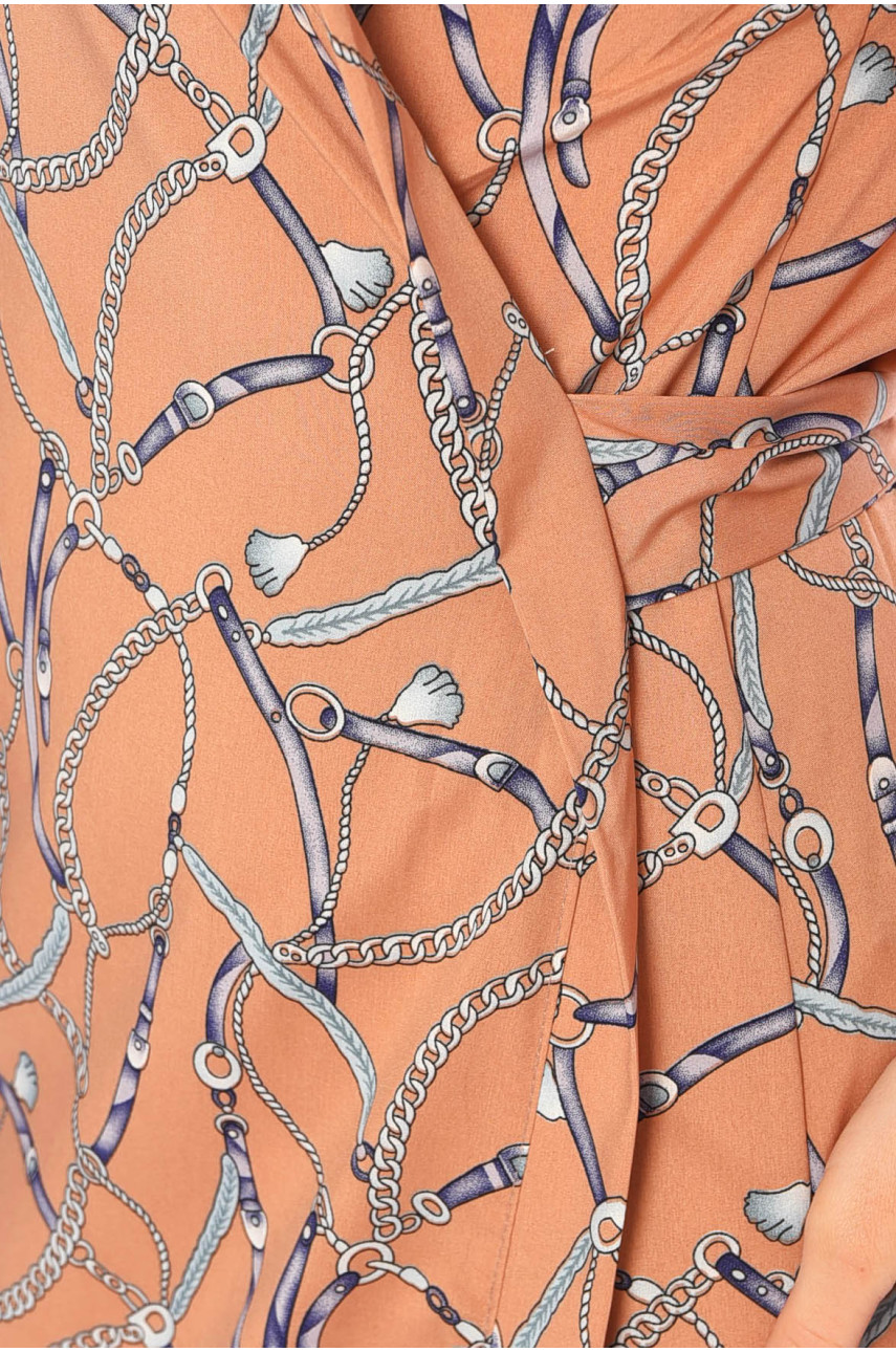 Сукня жіноча бежевого кольору з принтом 1129 199531