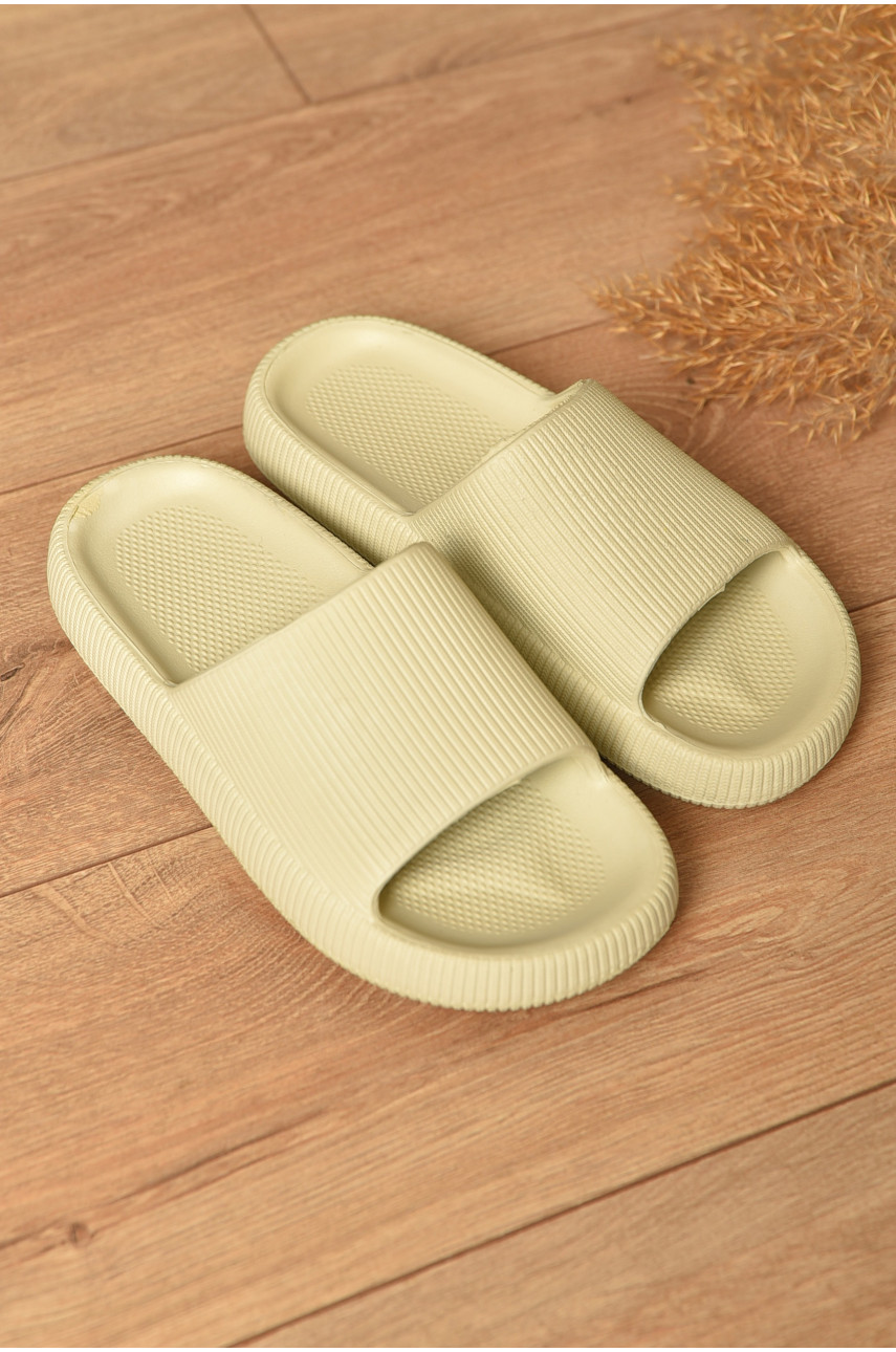 Шльопанці піна жіночі бежевого кольору с-88 199546