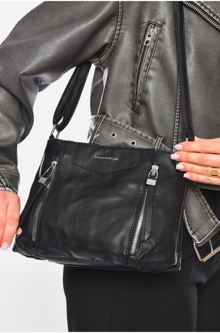 Сумка жіноча чорного кольору 616 199554 Сумка жіноча чорного кольору 616 199554