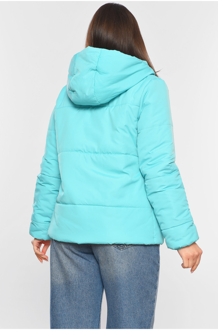 Куртка женская демисезонная бирюзового цвета 998 199587