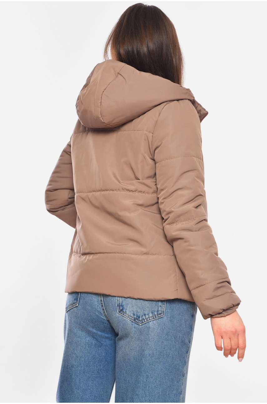 Куртка жіноча демісезонна кольору мокко 998 199589 Куртка жіноча демісезонна кольору мокко 998 199589