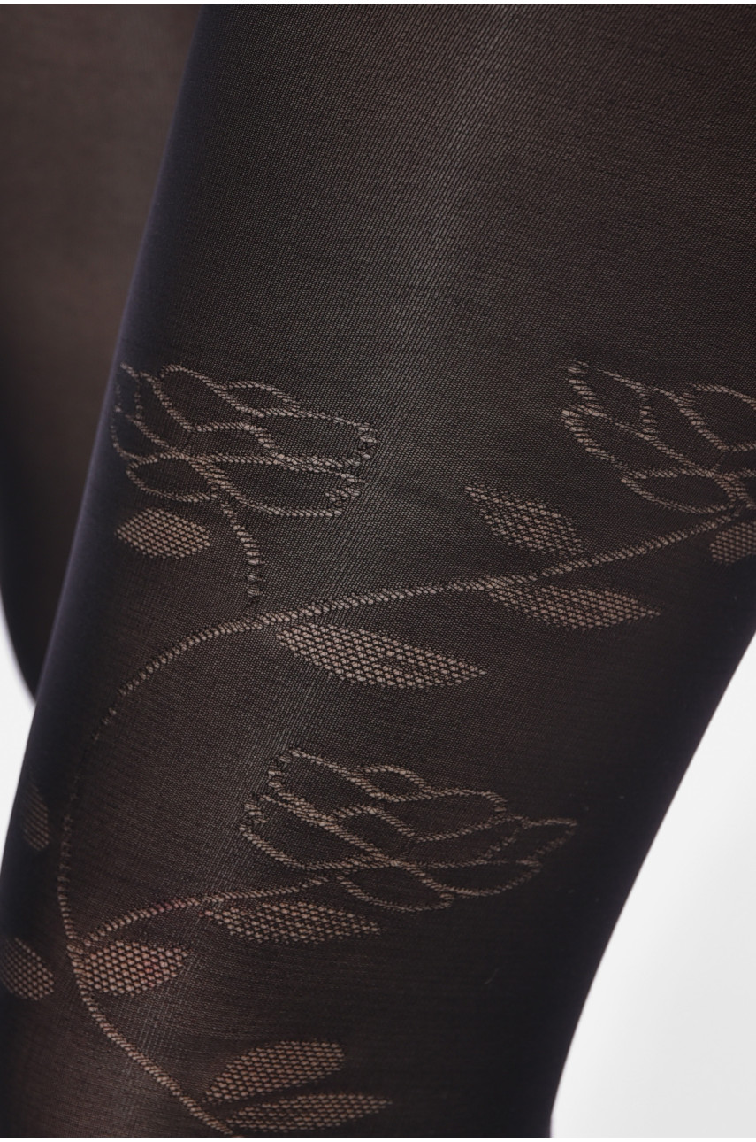 Колготы женские 600 ДЕН черного цвета с рисунком 511 199597 Колготы женские 600 ДЕН черного цвета с рисунком 511 199597