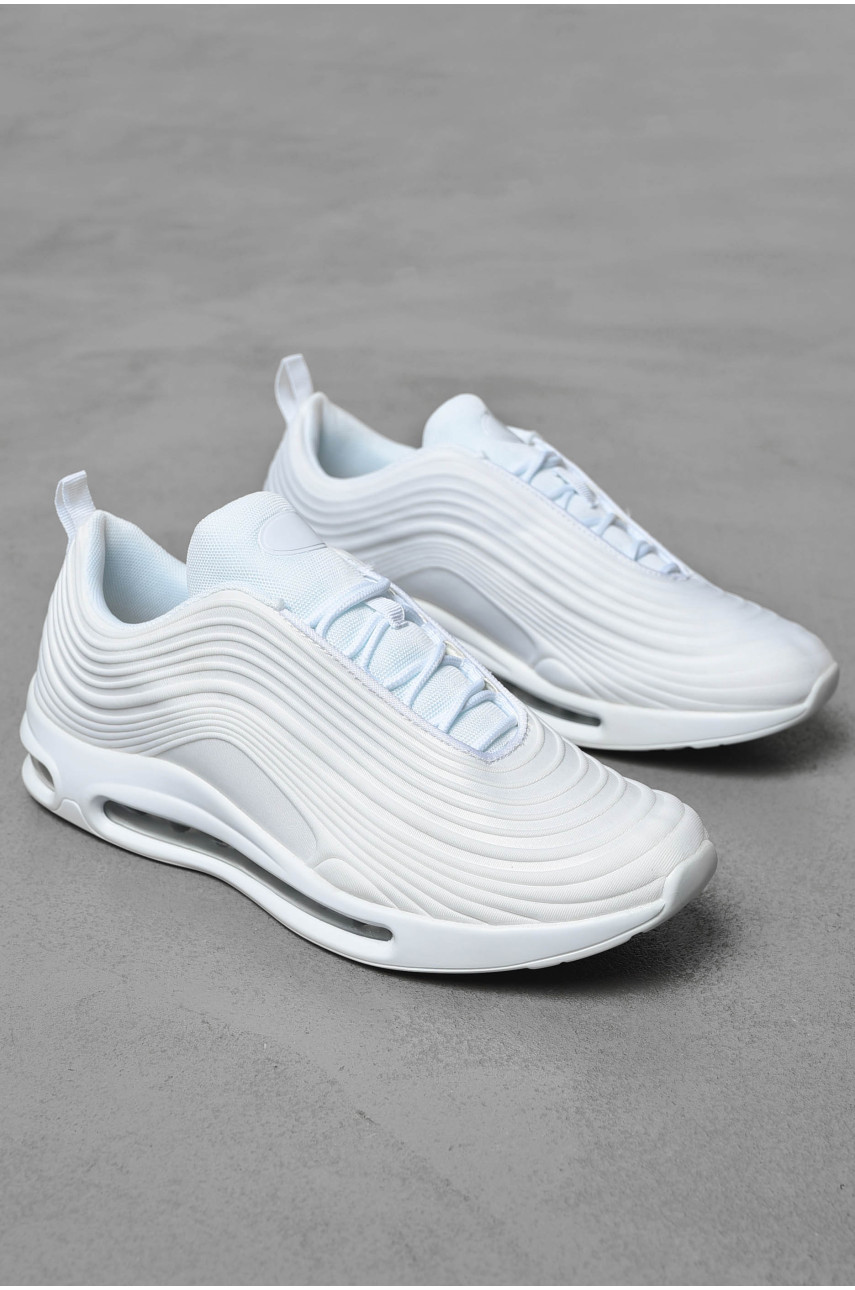 Кросівки чоловічі молочного кольору на шнурівці н098 199598 Кросівки чоловічі молочного кольору на шнурівці н098 199598