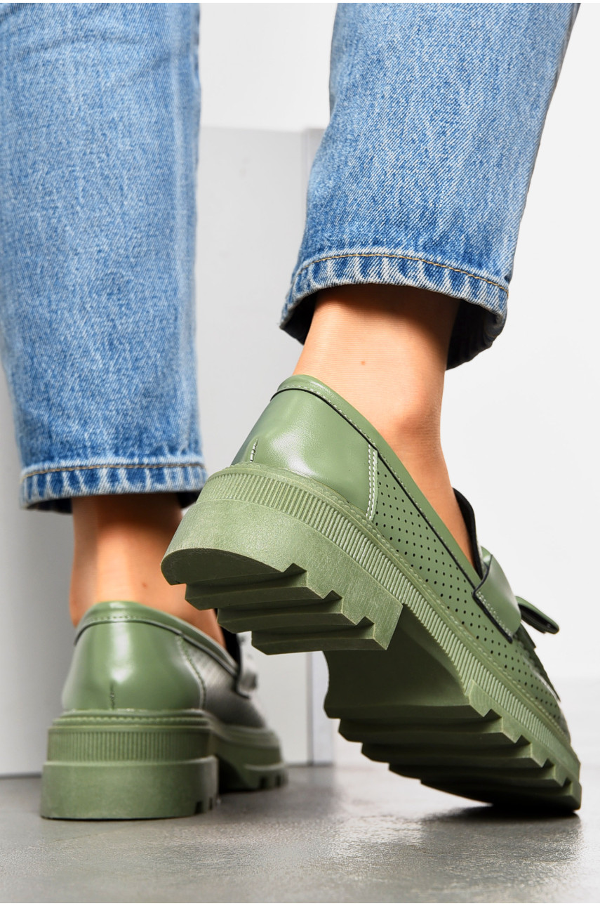 Лофери жіночі зеленого кольору Y110-3 199604