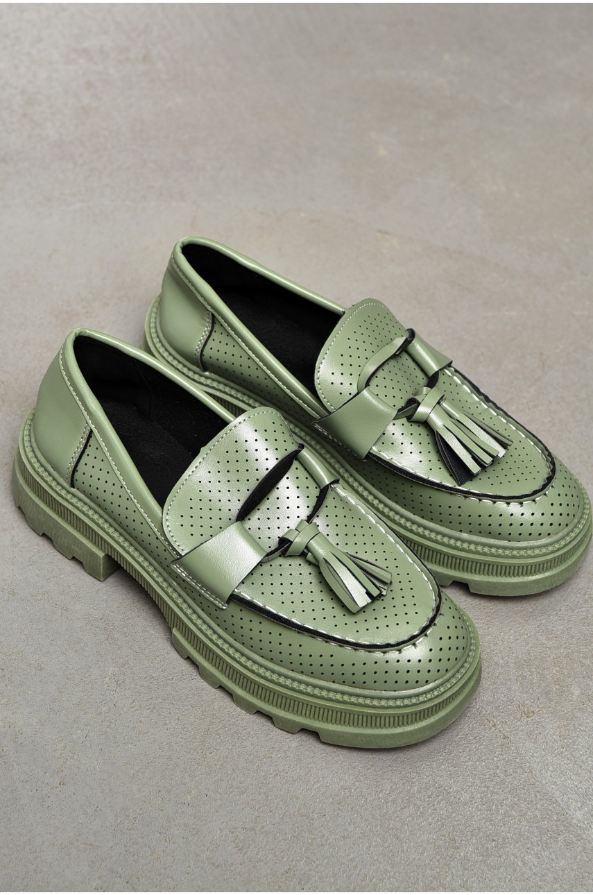 Лофери жіночі зеленого кольору Y110-3 199604