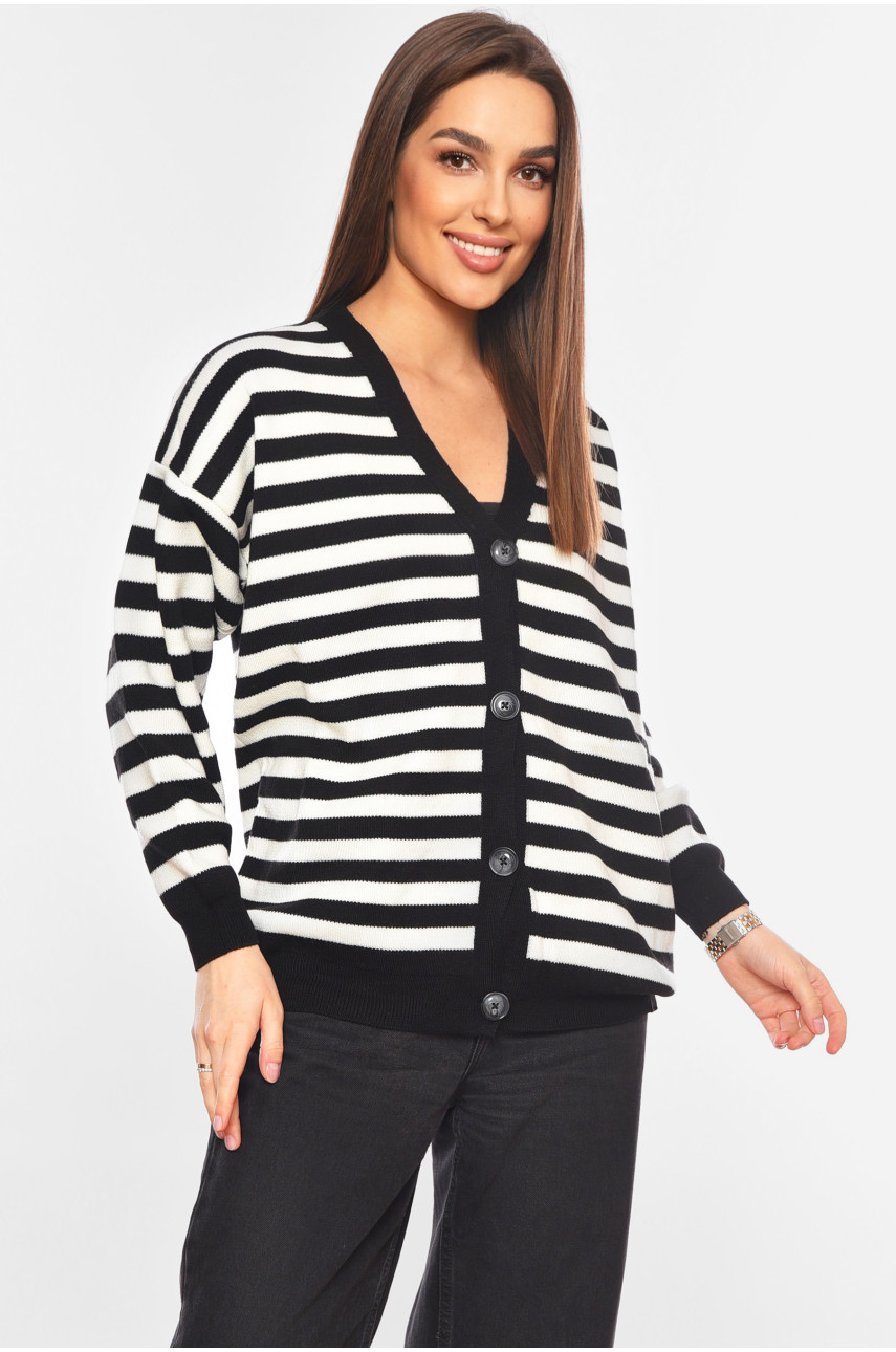 Кардиган жіночий чорного кольору 0026 199615 Кардиган жіночий чорного кольору 0026 199615
