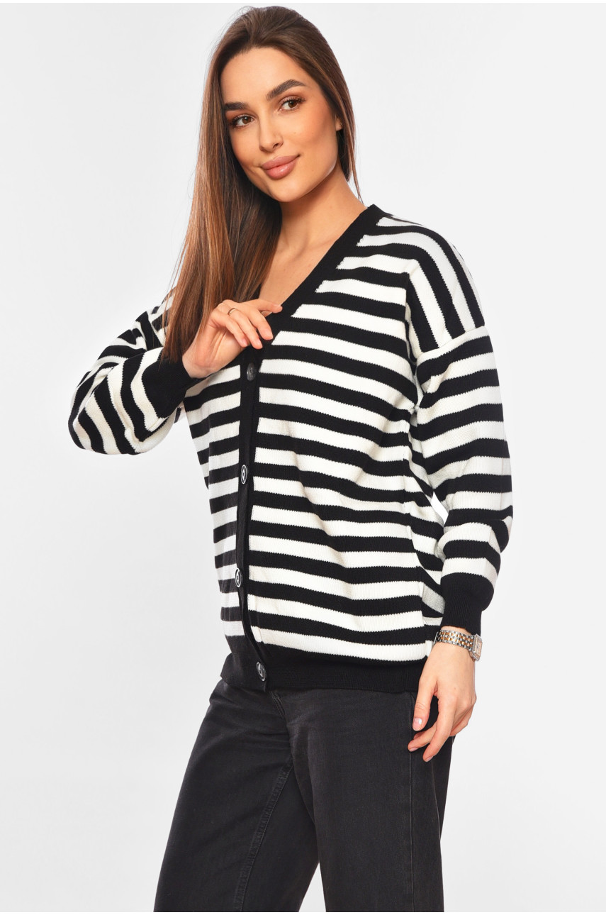 Кардиган жіночий чорного кольору 0026 199615 Кардиган жіночий чорного кольору 0026 199615