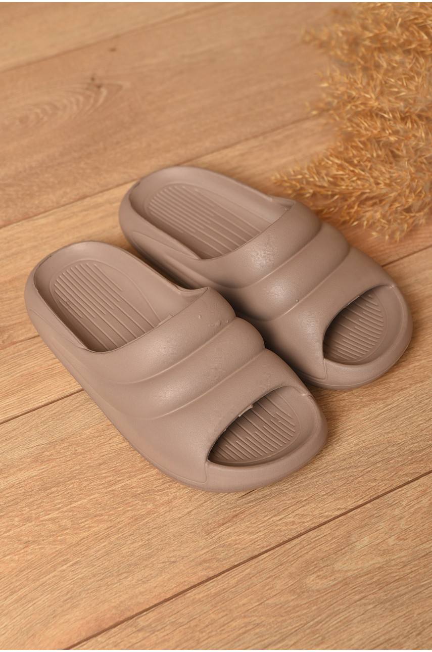 Шлепанцы пена женские коричневого цвета с-97 199627