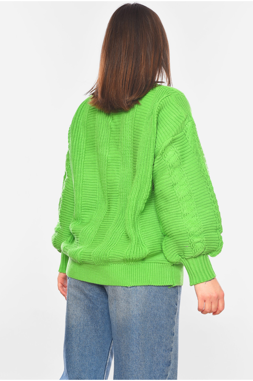 Кардиган женский однотонный зеленого цвета 1200 199647 Кардиган женский однотонный зеленого цвета 1200 199647