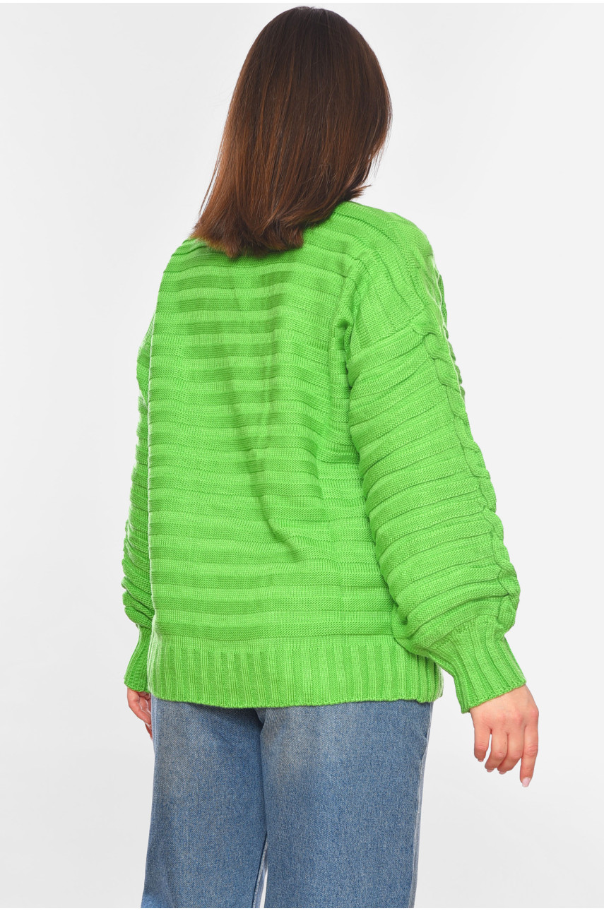 Жіночий кардиган однотонний зеленого кольору 1199 199650 Жіночий кардиган однотонний зеленого кольору 1199 199650