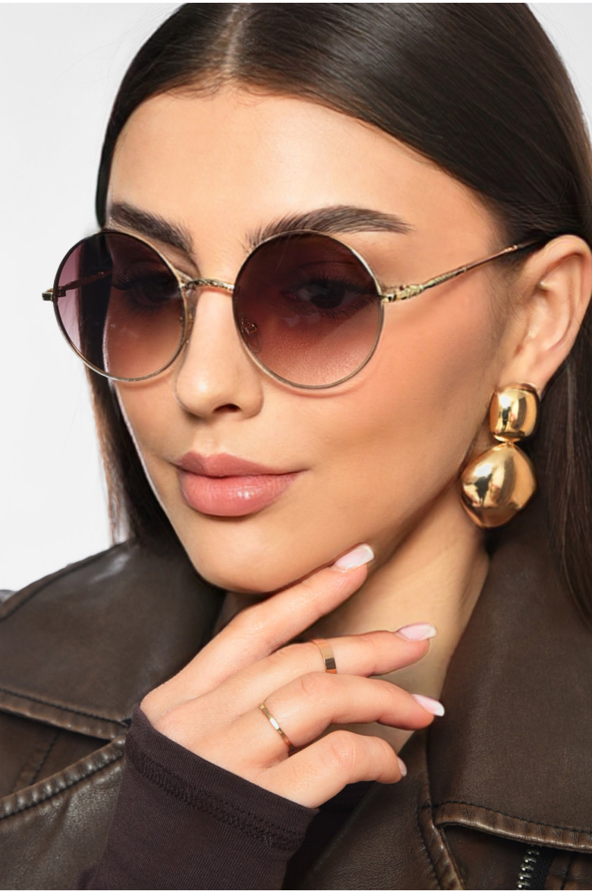 Очки женские золотистого цвета 199660