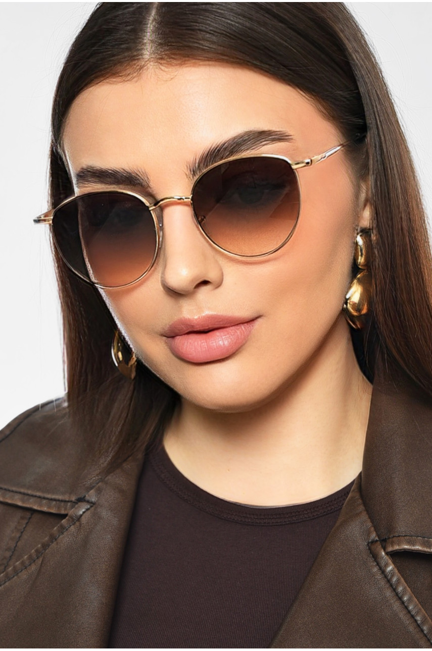 Очки женские золотистого цвета 199664 Очки женские золотистого цвета 199664