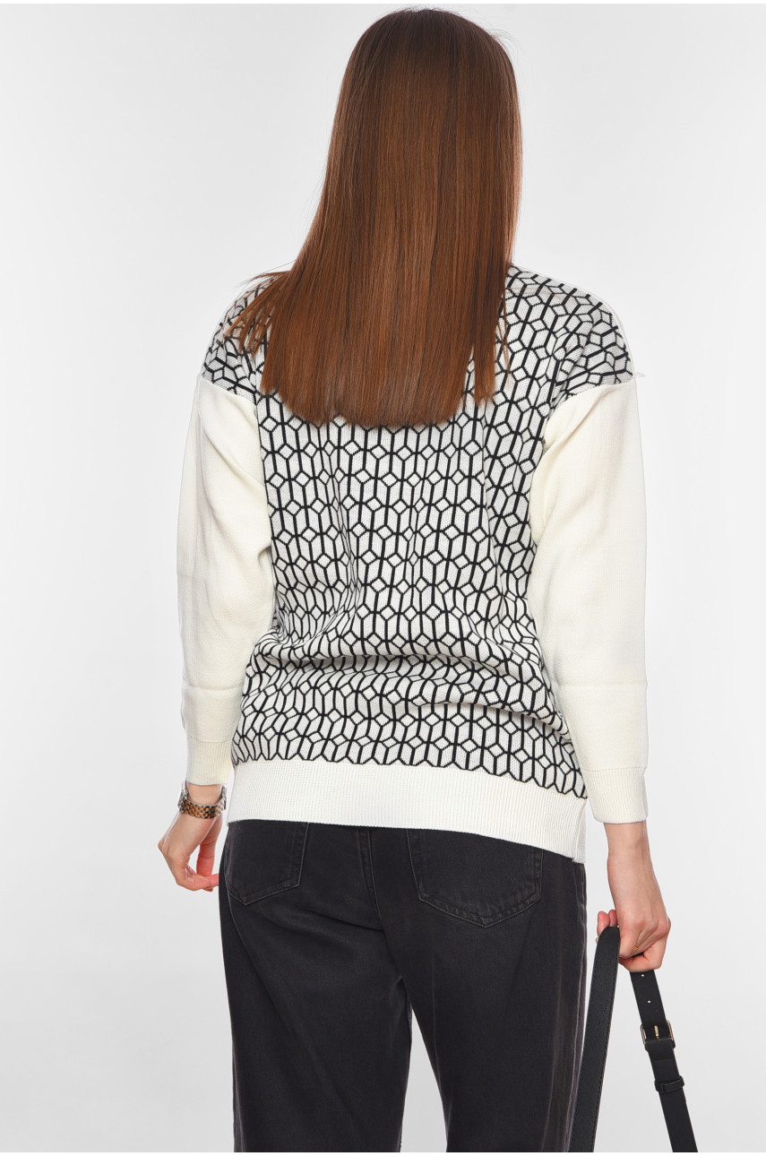Кардиган жіночий білого кольору з принтом 7023 199685