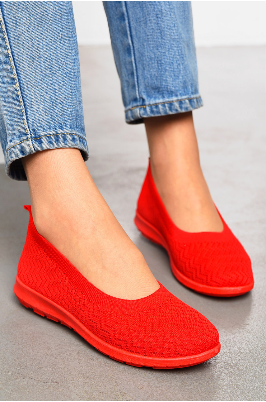Мокасины женские красного цвета W26 199723