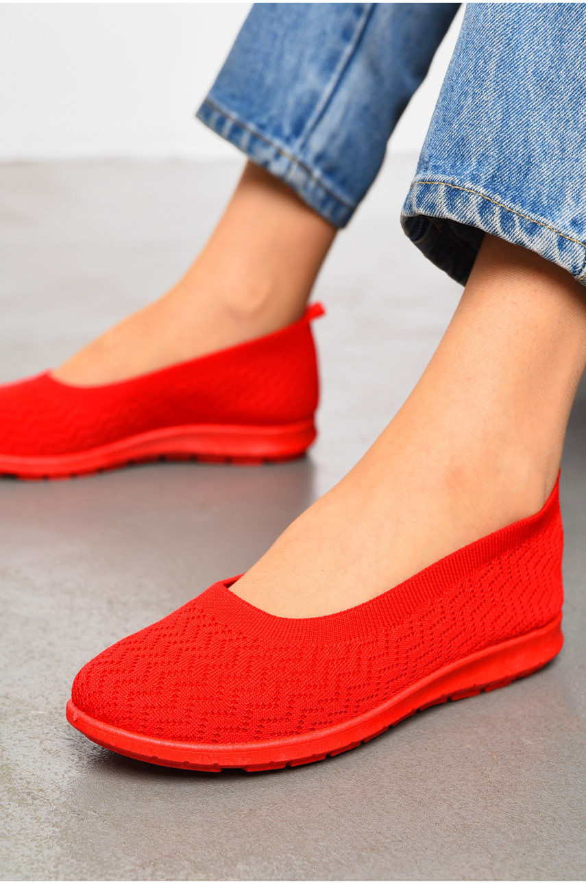 Мокасины женские красного цвета W26 199723
