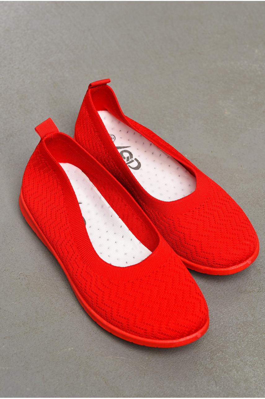 Мокасины женские красного цвета W26 199723