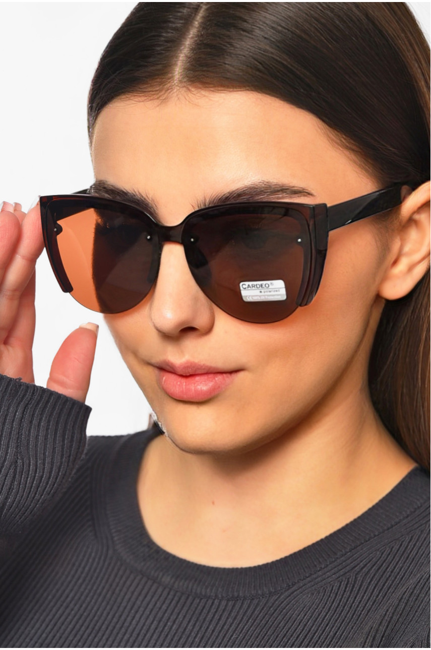 Окуляри жіночі коричневого кольору 199731 Окуляри жіночі коричневого кольору 199731