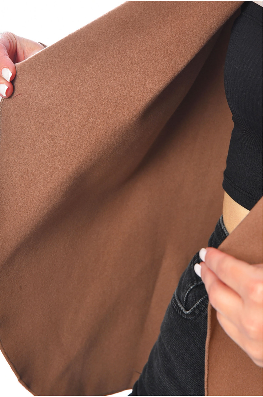 Кардиган женский однотонный коричневого цвета 846 199776 Кардиган женский однотонный коричневого цвета 846 199776