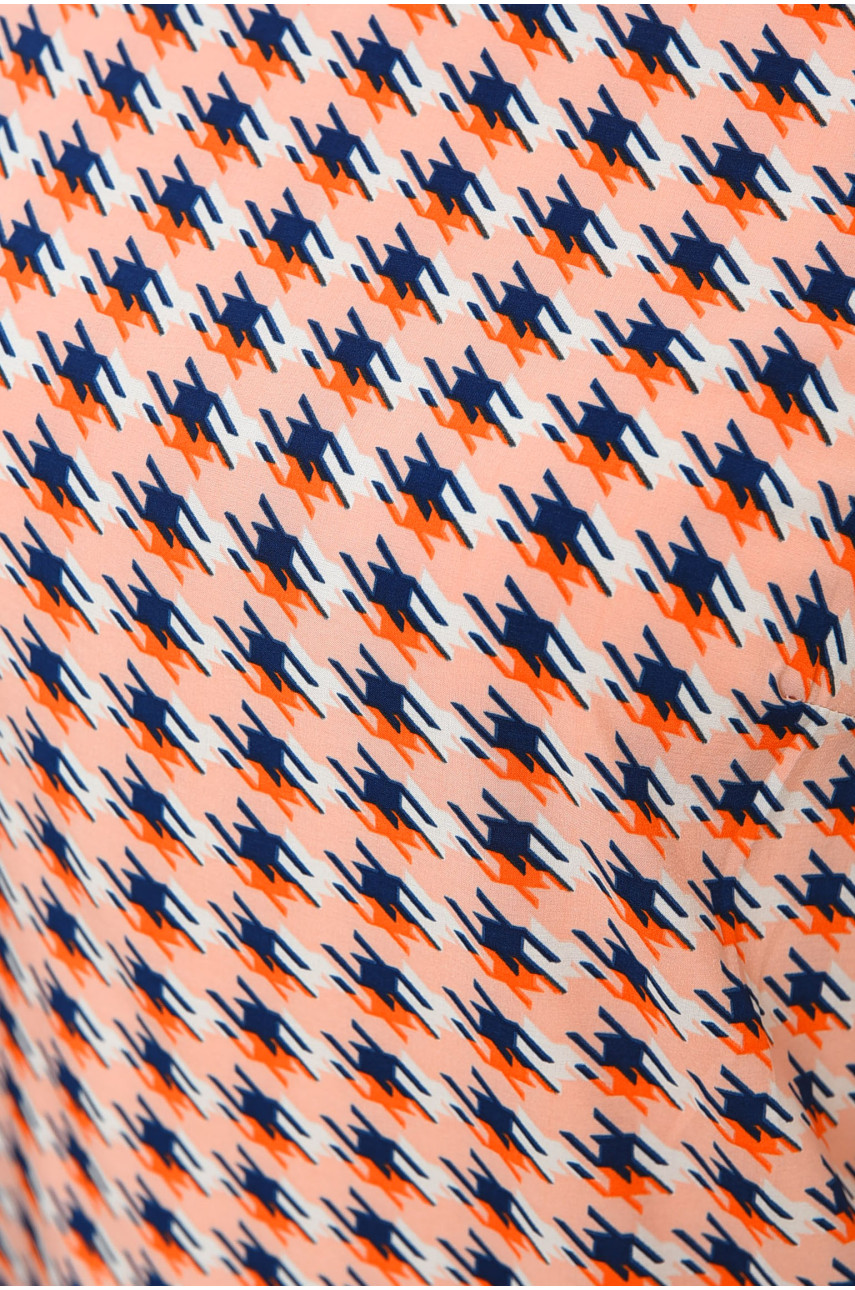 Сукня жіноча помаранчевого кольору з принтом 220 199799