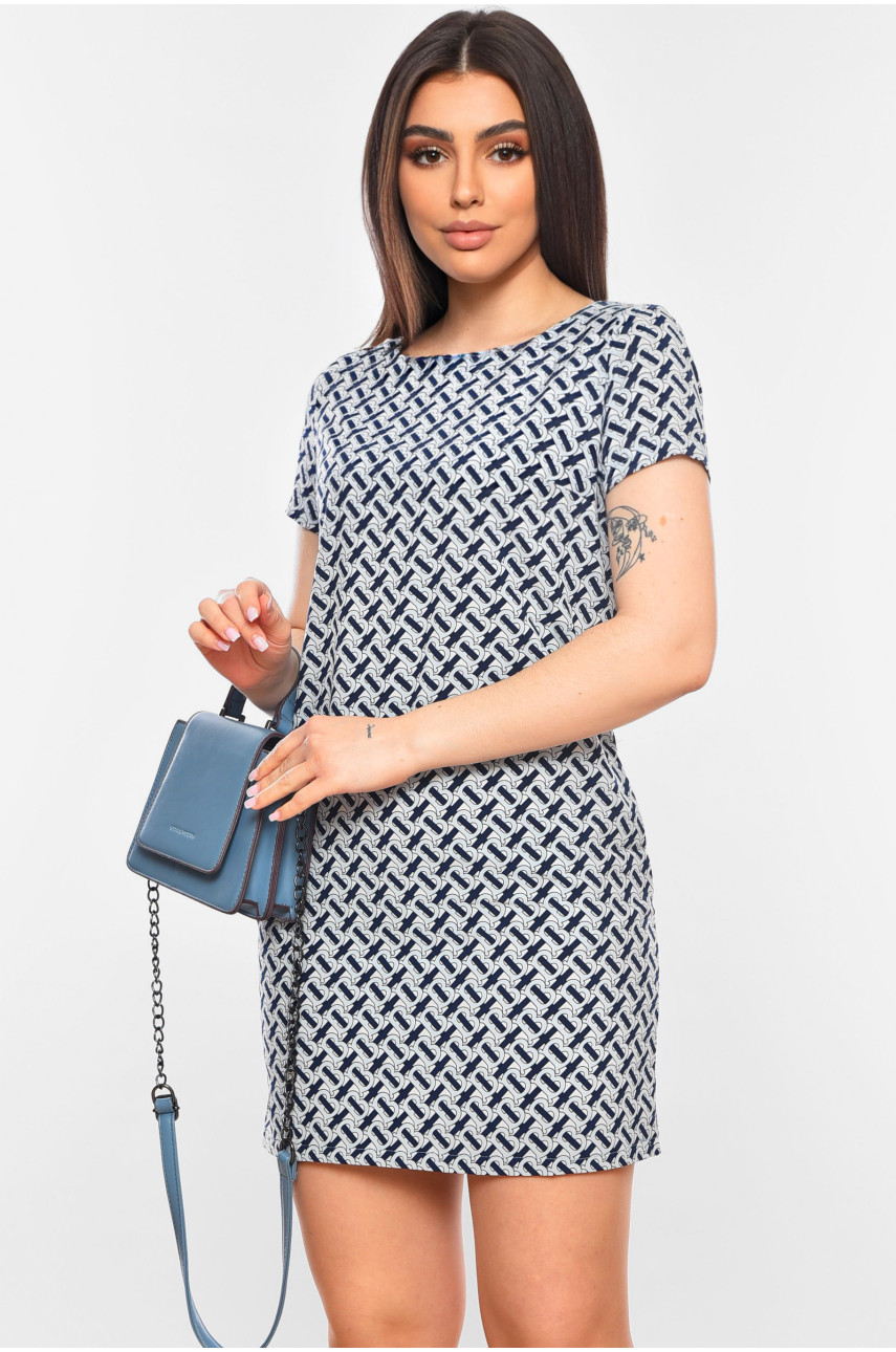 Сукня жіноча блакитного кольору з принтом 220 199800