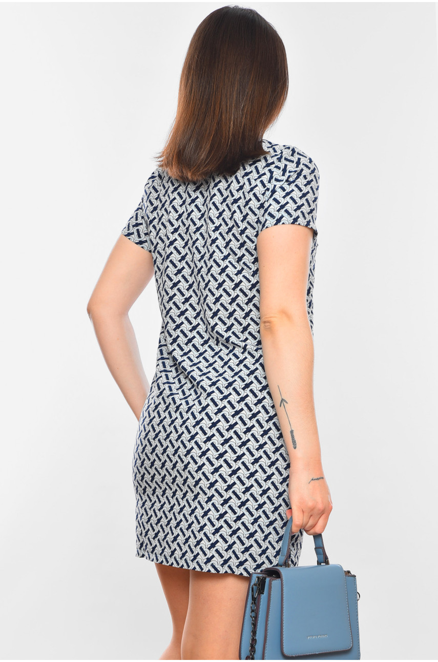 Сукня жіноча блакитного кольору з принтом 220 199800