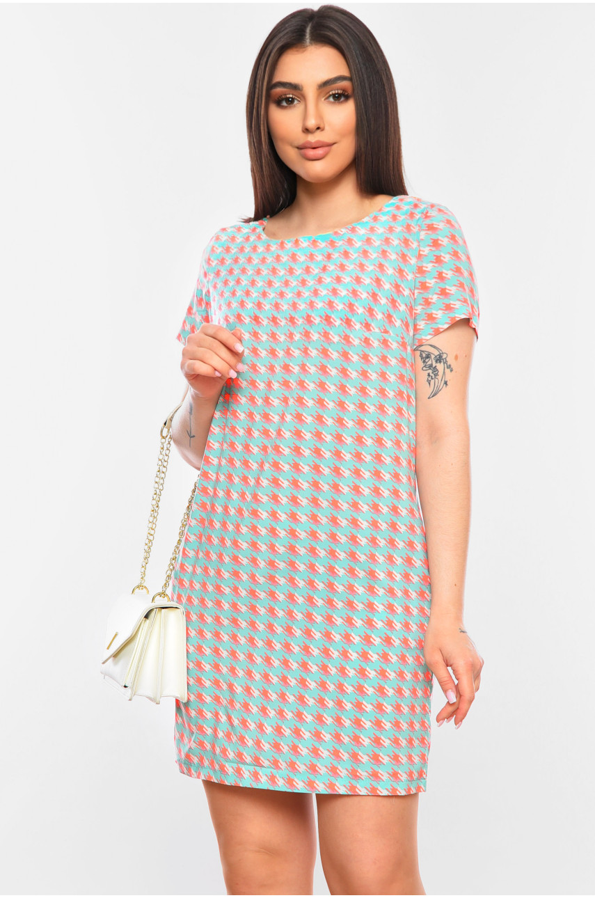 Сукня жіноча салатового кольору з принтом 220 199801