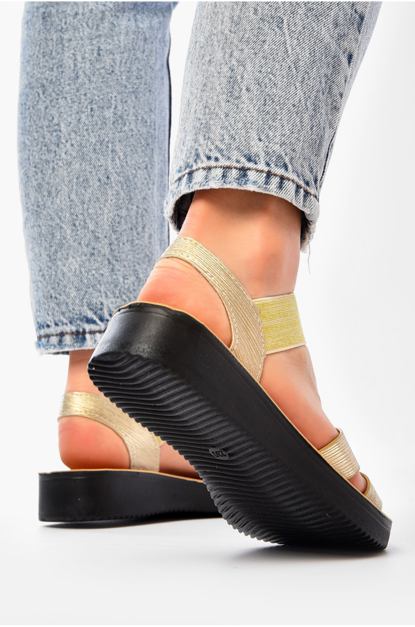 Босоножки женские золотистого цвета 2702-6 199810