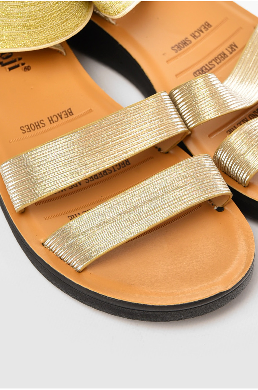 Босоножки женские золотистого цвета 2702-6 199810
