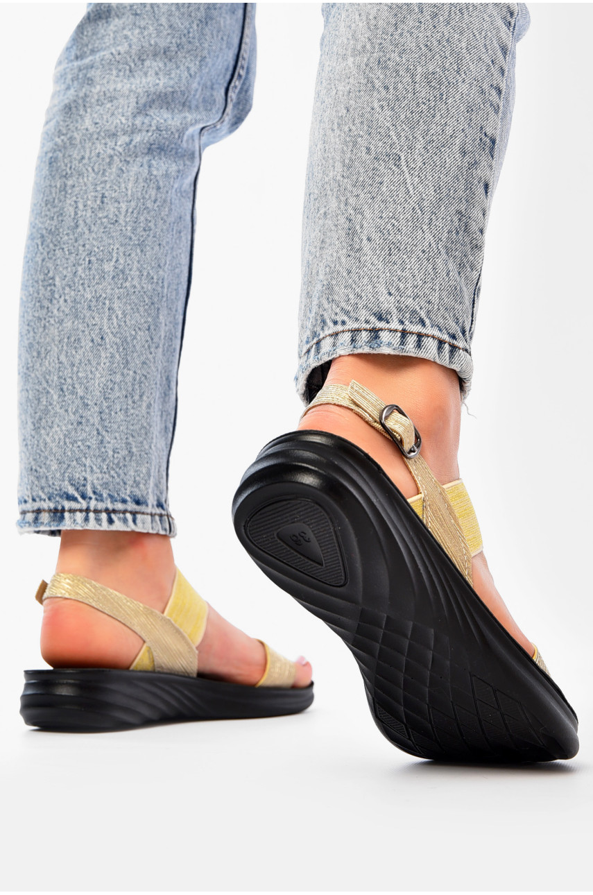 Босоножки женские золотистого цвета 728-6 199811