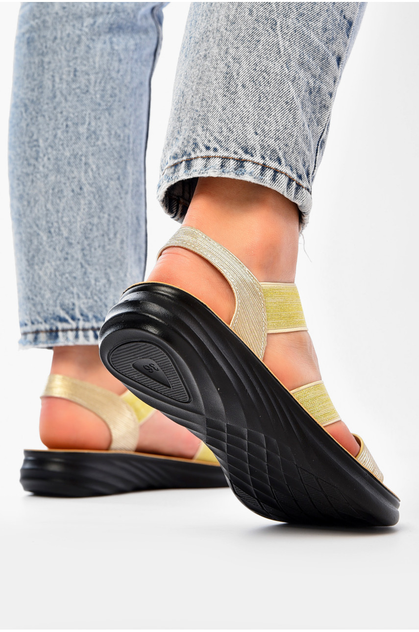 Босоножки женские золотистого цвета 703-6 199812