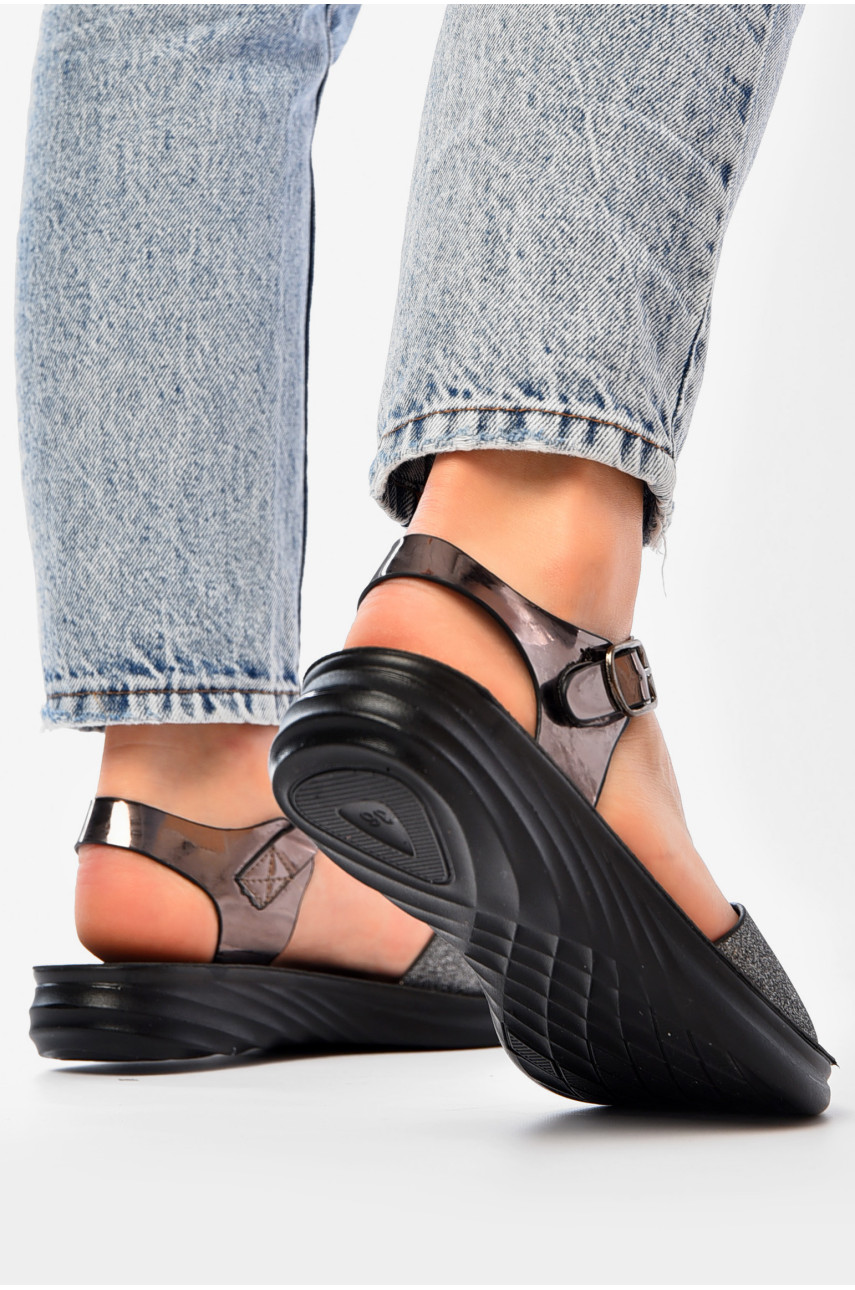 Босоножки женские серебристого цвета 7803-8 199813