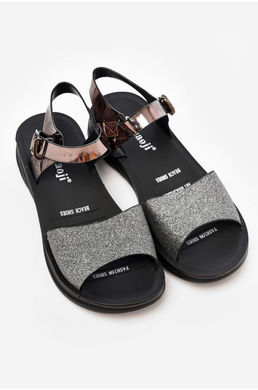 Босоножки женские серебристого цвета 7803-8 199813