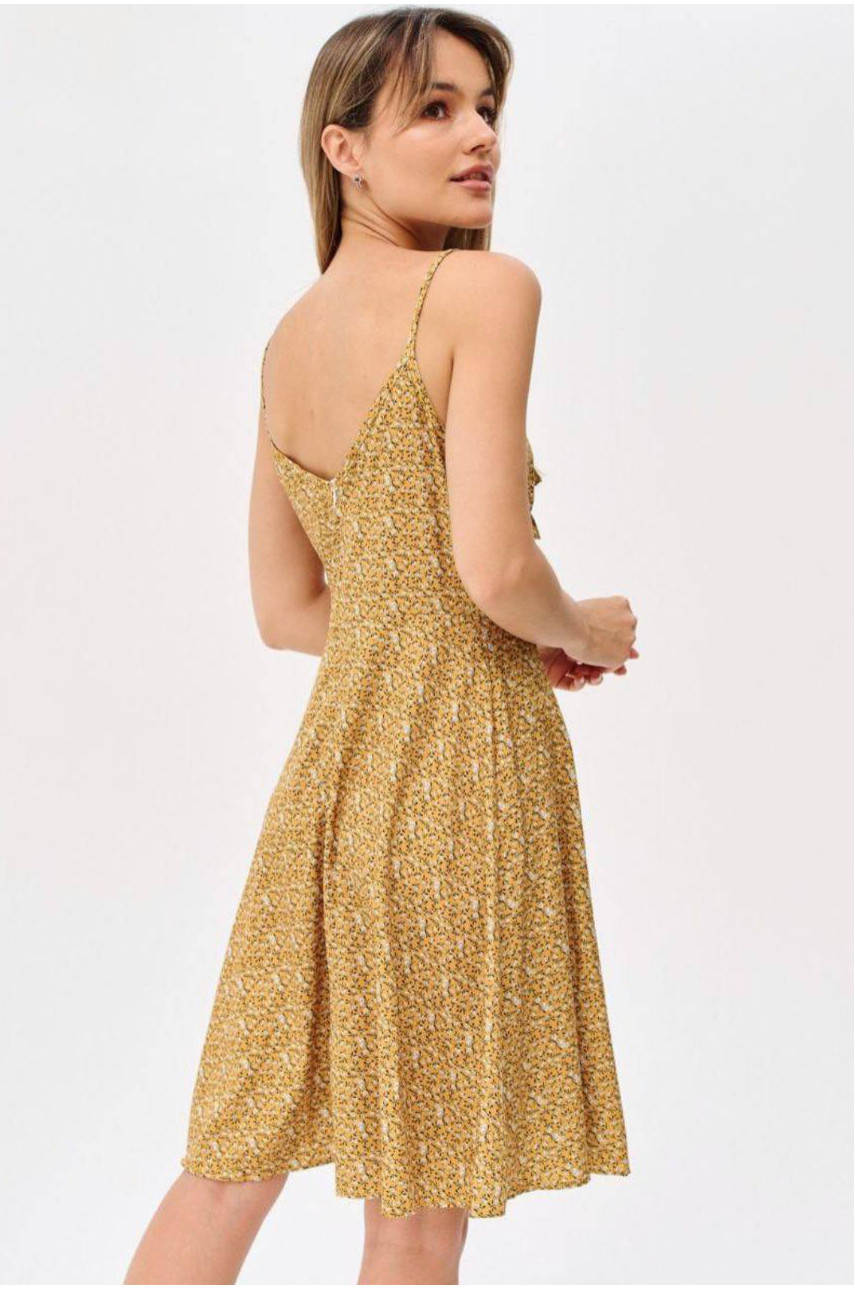Сарафан жіночий гірчичного кольору з принтом 91383 199825