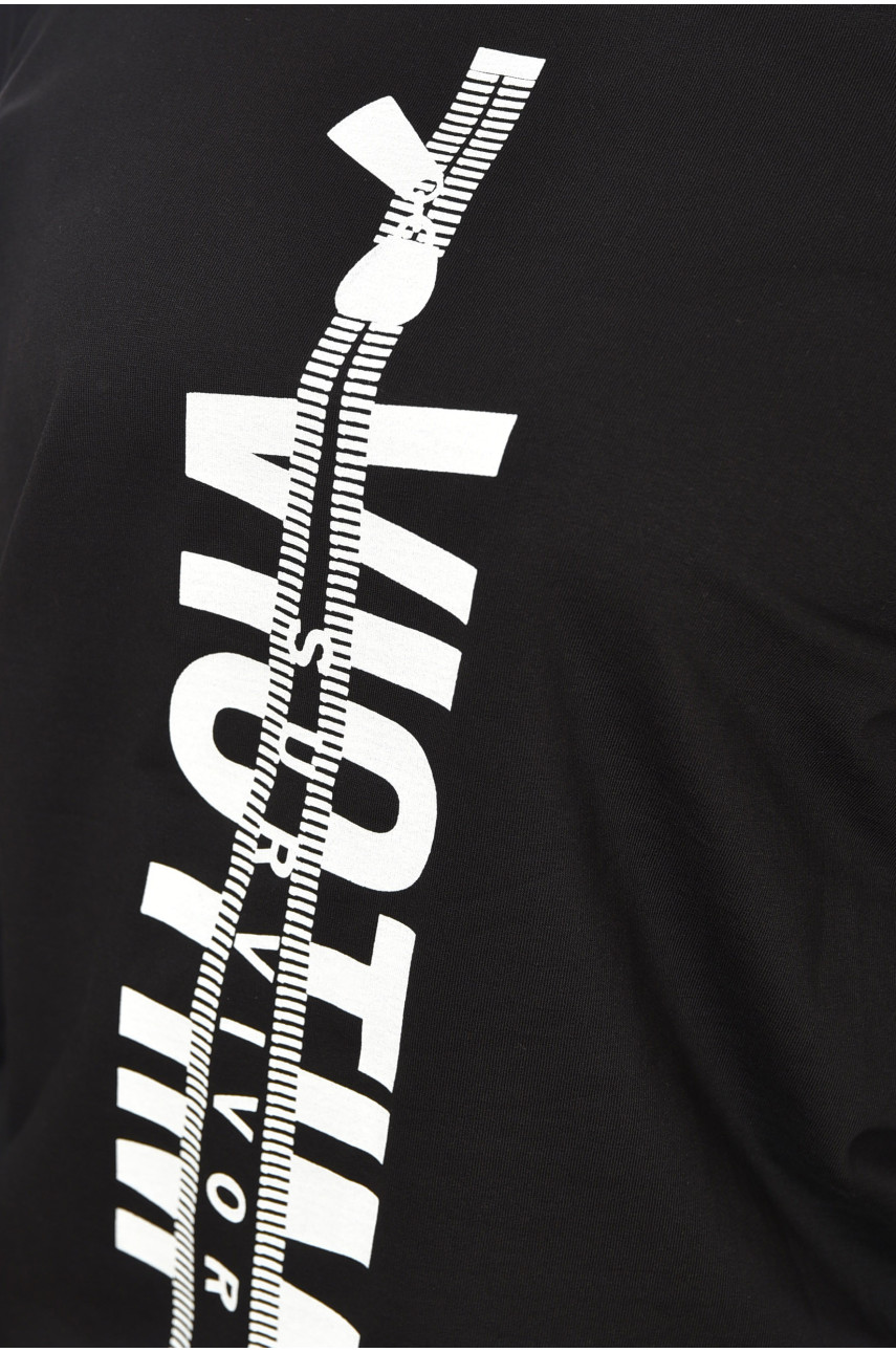 Свитшот женский черного цвета с принтом 214 199831 Свитшот женский черного цвета с принтом 214 199831