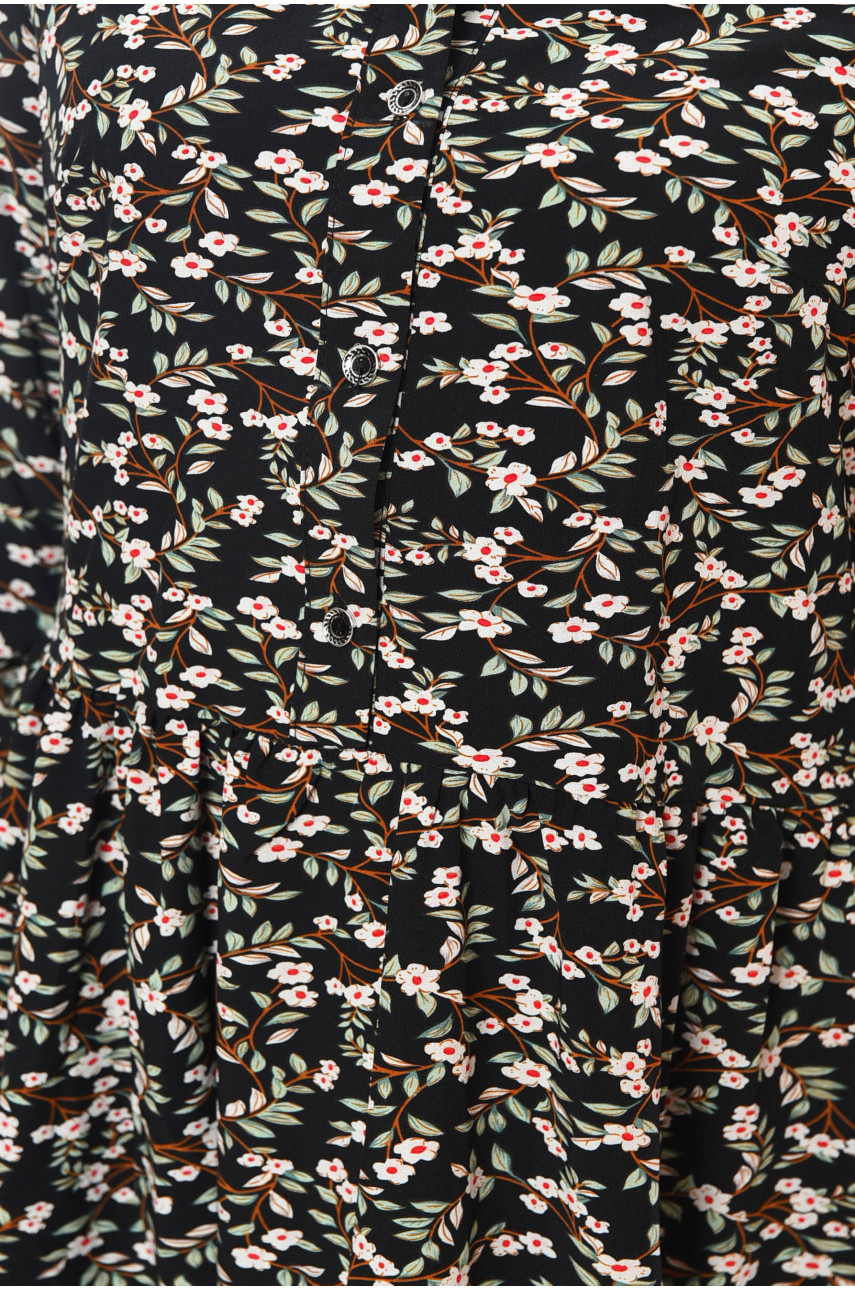 Платье женское черного цвета с принтом 947 199856