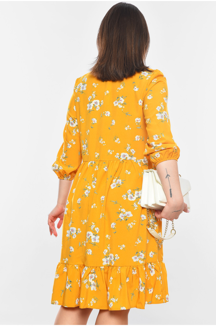 Сукня жіноча жовтого кольору з принтом 947 199858 Сукня жіноча жовтого кольору з принтом 947 199858