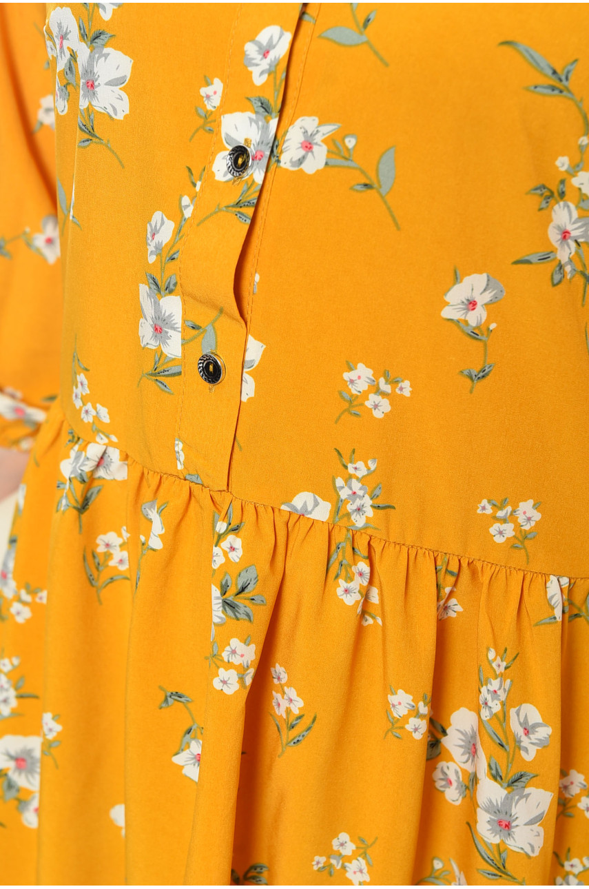Сукня жіноча жовтого кольору з принтом 947 199858 Сукня жіноча жовтого кольору з принтом 947 199858