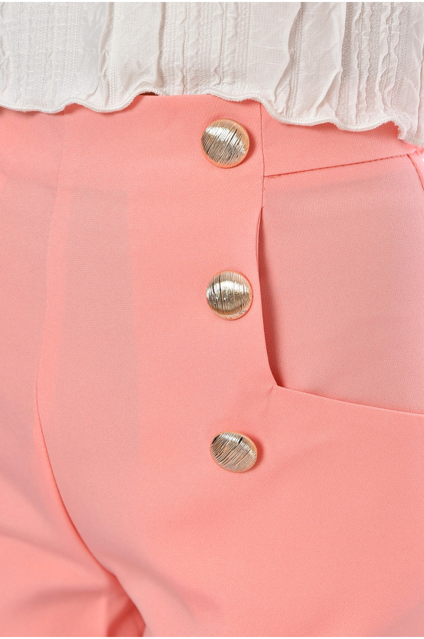 Шорты женские однотонные светло-розового цвета 1146 199871