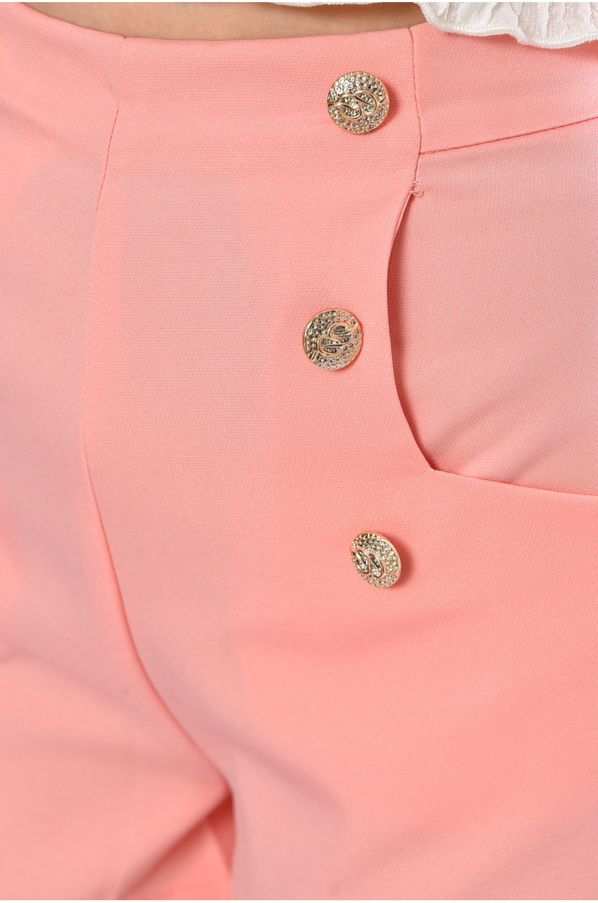 Шорты женские однотонные светло-розового цвета 1458 199872