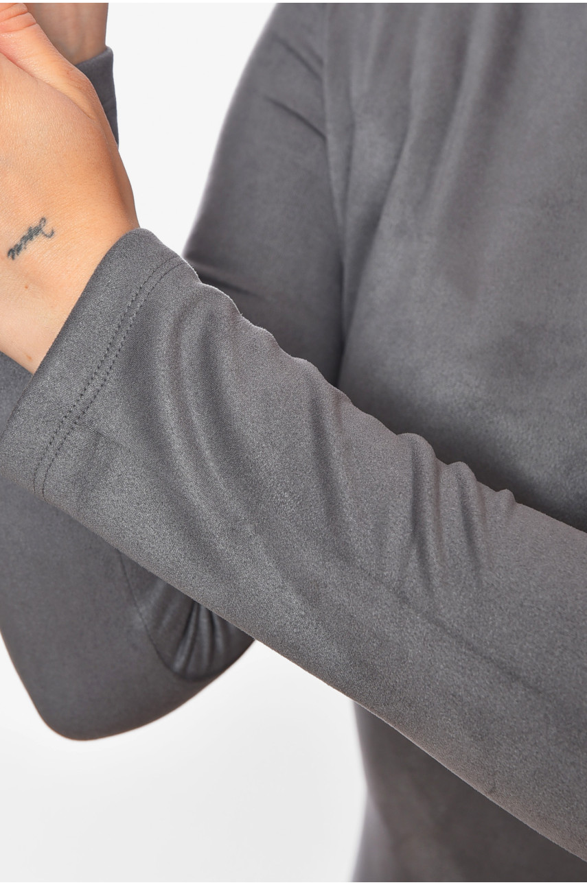 Платье женское однотонное серого цвета 1026 199879