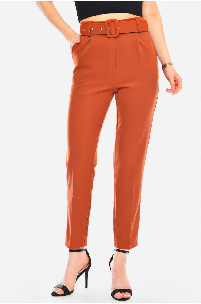 Брюки жіночі класичні коричневого кольору 2255 199887